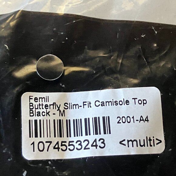 Anaobai Ameicom Women's Black Butterfly Graphic Slim Fit Camisole M NWT - Picture 8 of 8